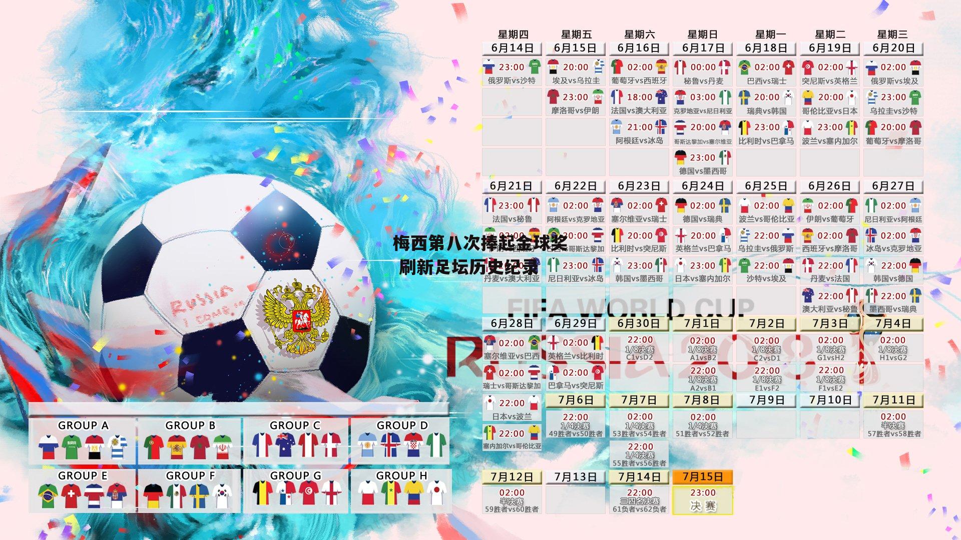 梅西第八次捧起金球奖 刷新足坛历史纪录